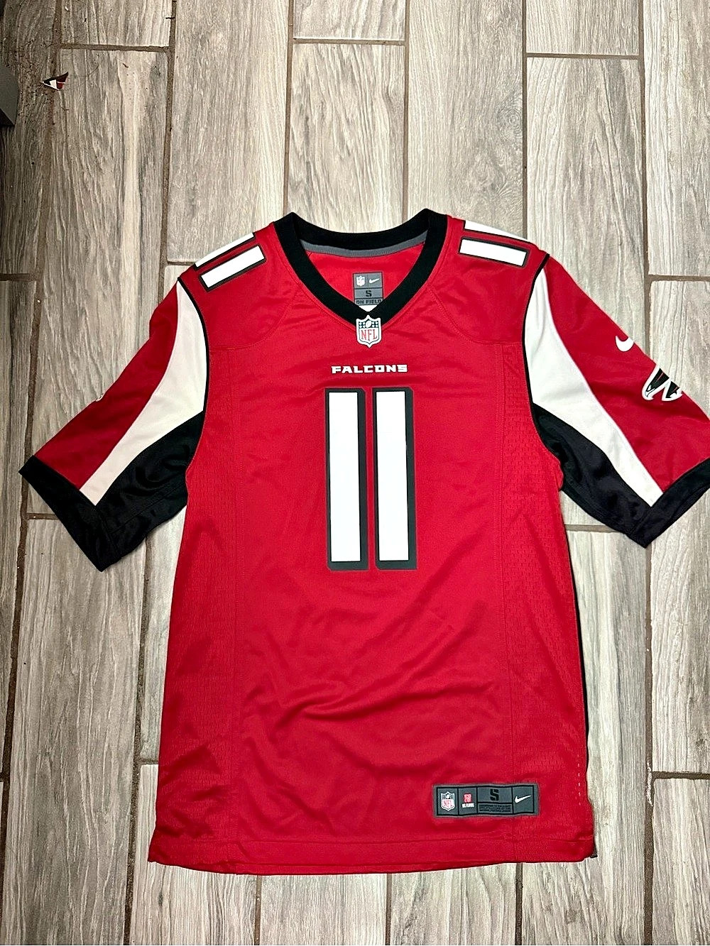 Nike Julio Jones #11 Atlanta Falcons Nike On Field Game Jersey Red/Black/White